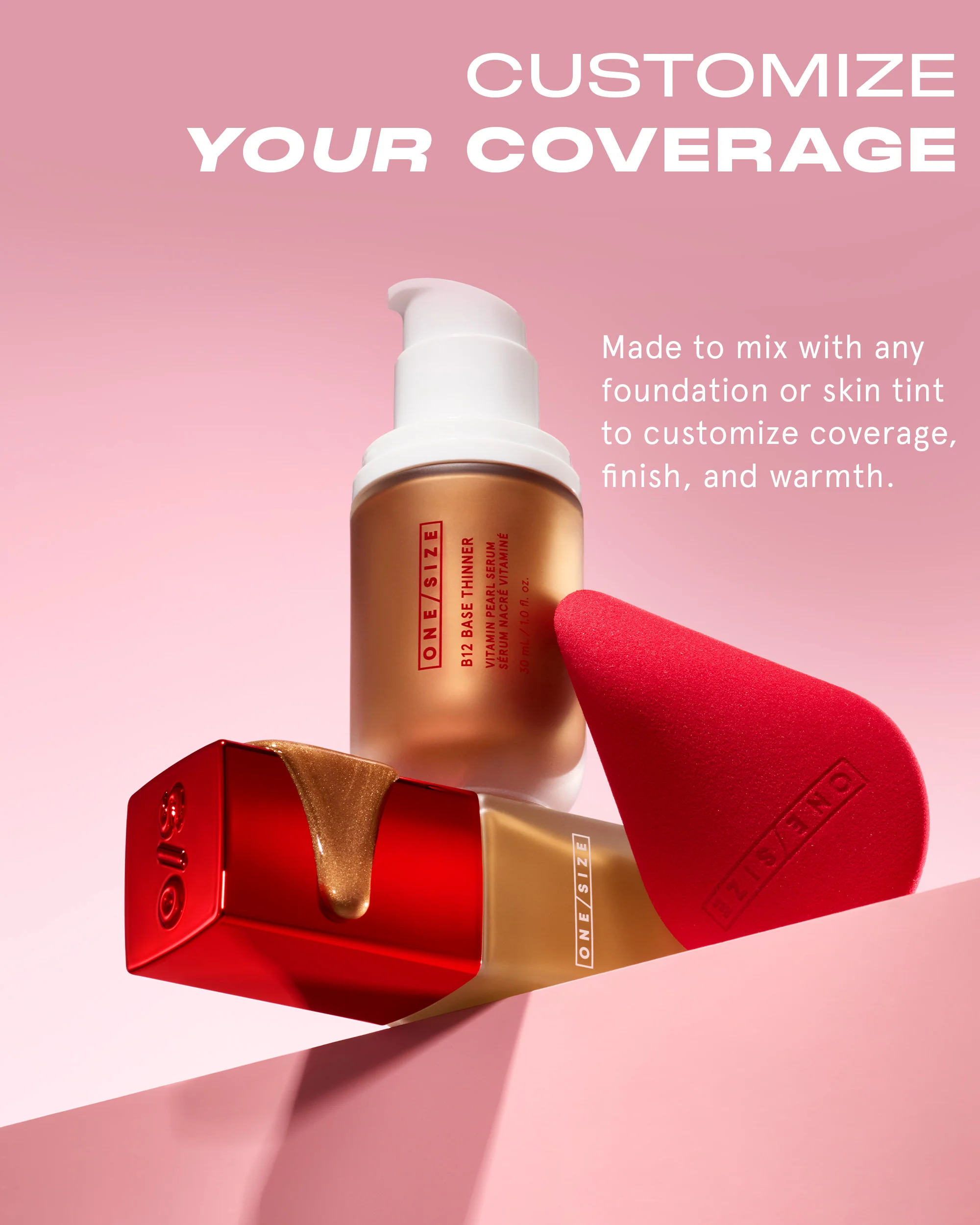 B12 Base Thinner Vitamin Pearl Serum - Bronze - Image 9