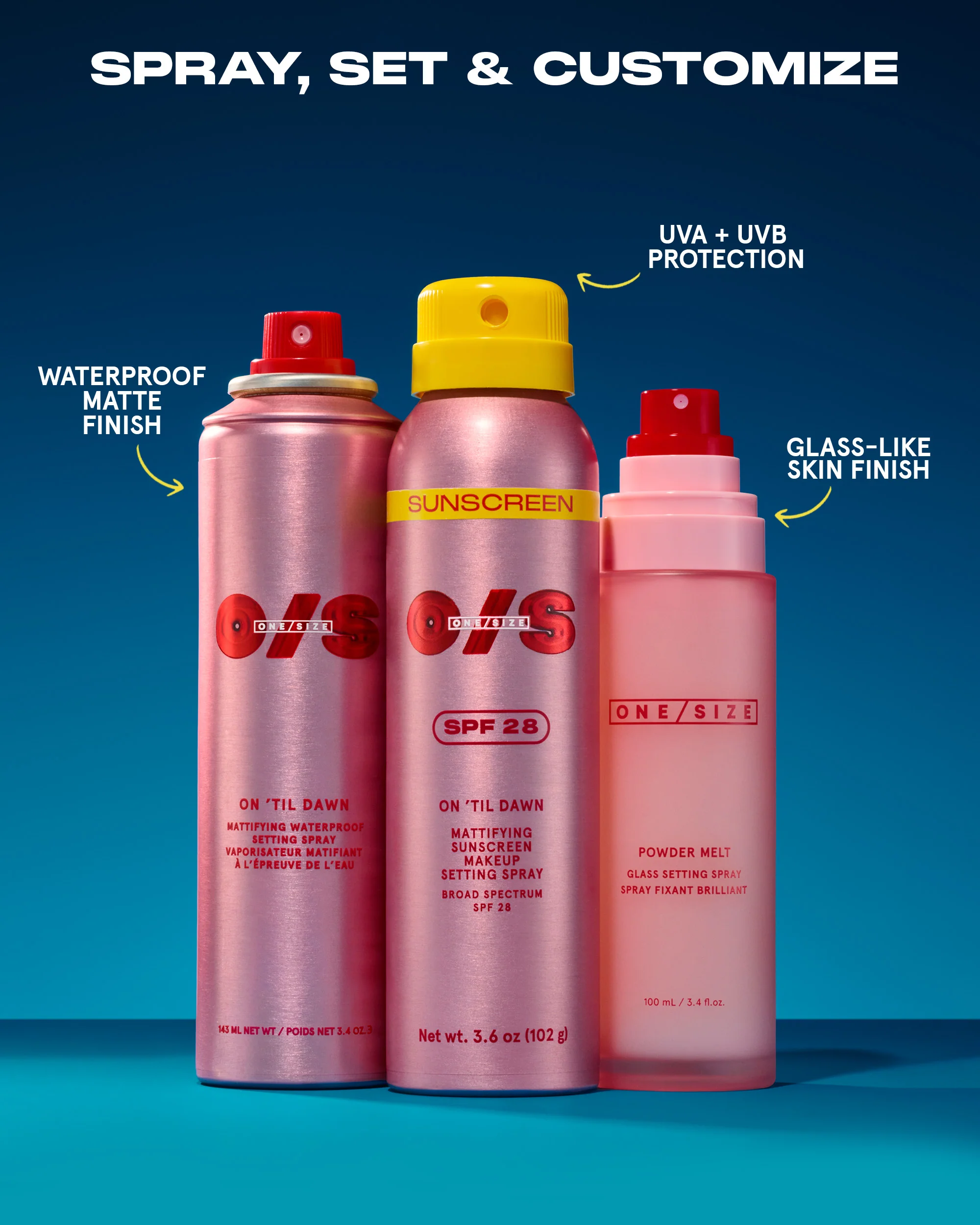 On ’Til Dawn Mattifying Sunscreen Makeup Setting Spray SPF 28 Travel-Sized - Image 9